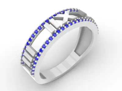 Jewelry Diamond Ring Model RG20 Free 3D print model