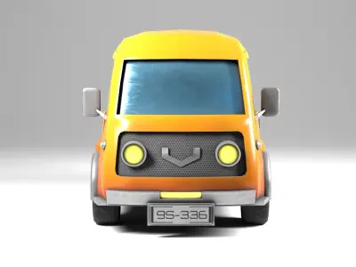 Pickup stylize Low-poly 3D model