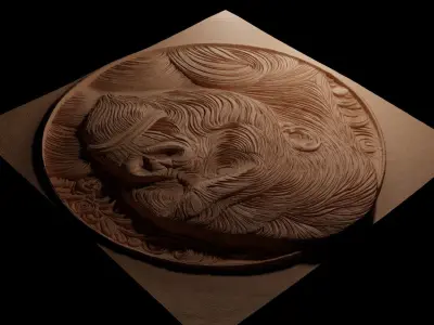 Gorilla CNC 3d Print High Relief Sand Casting 3D print model