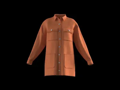 Female shirt dress 3D model