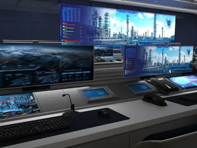 modern control room 3D model