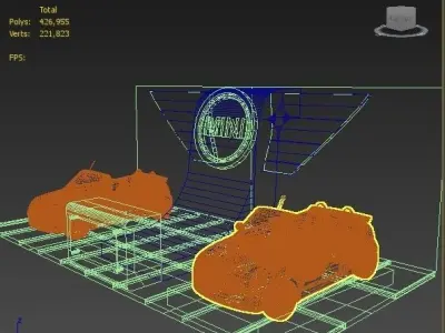 car display stand 2 3D model