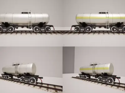 Animated game-ready TankcarV7 Low-poly 3D model