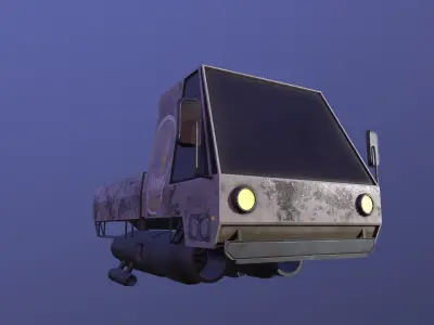 Concept Sci Fi Car With 2 Texture Low-poly 3D model