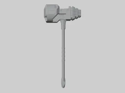 Sci fi hammer Free 3D model