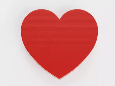 Chocolate Box Plain V10 - Heart-Shaped Luxury Packaging 3D model