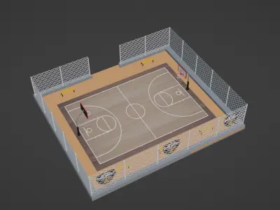 Basketball Stadium - Cleveland Cavaliers Low-poly 3D model