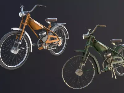 ZIF-77 Moped Low-poly Low-poly 3D model