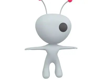 Rato Character 001 Alien v2  Low-poly 3D model