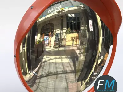 Blind spot traffic mirror 2 3D model