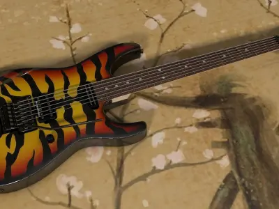 George Lynch esp Tiger Flame 3D model