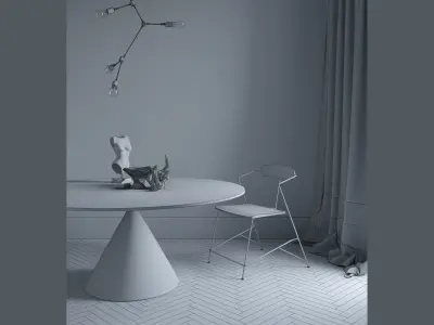 Classy interior scene 3D model