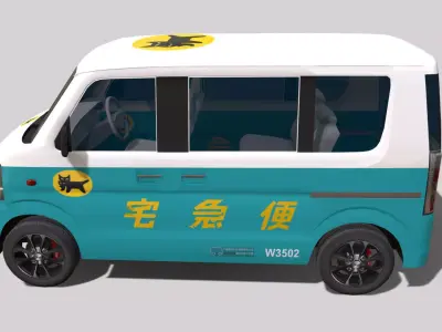 Key Car Mazda Scrum Lowpoly Low-poly 3D model