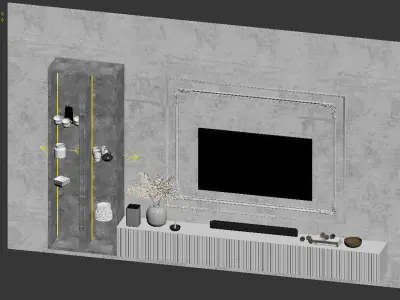Wall TV set 3 3D model