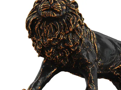 Lion figurine 3D model