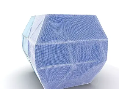 Futuristic Glass Pavilion model pack Low-poly 3D model