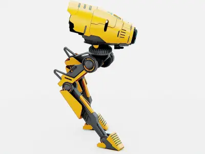 COMBAT DROID D-300  Rigged for Unreal Engine - Unity - MIXAMO 3D model
