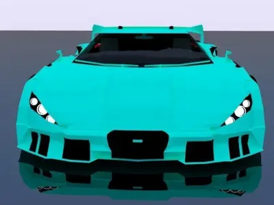 Hypercar Devil A16 Low-poly 3D model