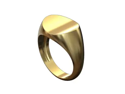 Concave 10x12mm signet ring Mini set  3D print model