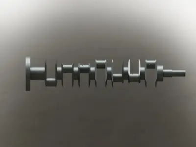 Crankshaft metal Free 3D model