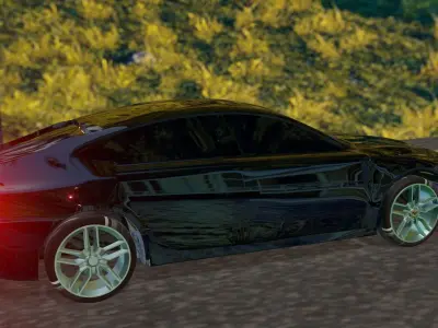 3d car audi road Free 3D model