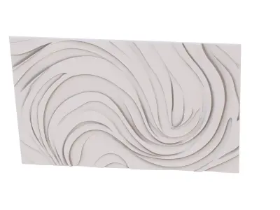 decor set wall panel wall relief mural CNC 48 3D model