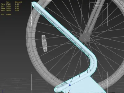 Bike Rack M02 Low-poly 3D model
