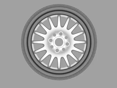 1-24 SCALE SPRINT HART RIM  16 INCH  3D print model