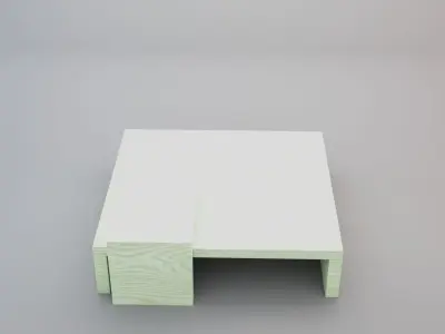 Stained Wood Coffee Table 3D model