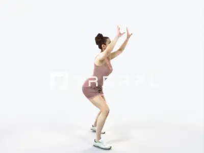 Yearn 11E Volleyball Overhead Sports Woman Low-poly 3D model