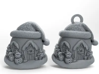 christmas igloo house decor  3D print model