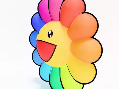 Takashi Murakami Flower toy 3D print model