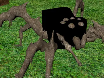 Spider Model with Textures - Game-Ready Optimize asset  Low-poly 3D model