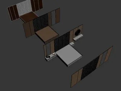Decorative wall panels set 28 3D model