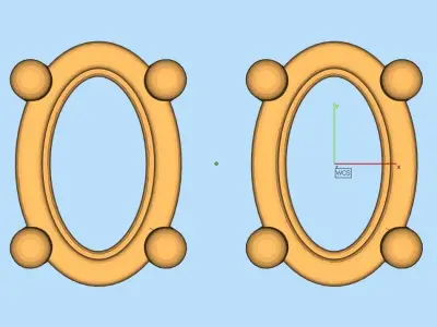 AV 405 Ladies Solitaire Stud-Earrings 3D print model