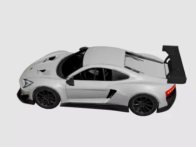 Racing Car Brandless Modern GT3 Race Vehicle 3D Model 3D model