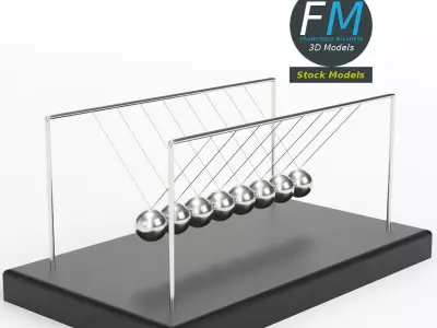 Newton cradle 1 3D model