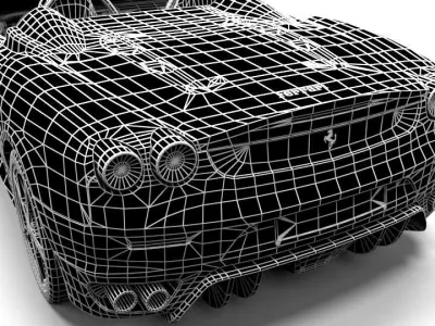 FERRARI F430 SPIDER Low-poly 3D model