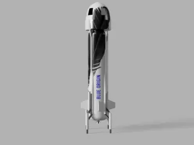 New Shepard model-Blue Origin Free 3D model