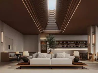 Modern Luxury Living Room 3D model