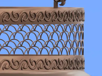 Moroccan Metal Hanging Lantern 3D model