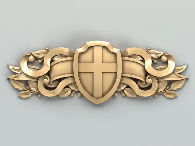 Coat of arms decorative 007 3D model