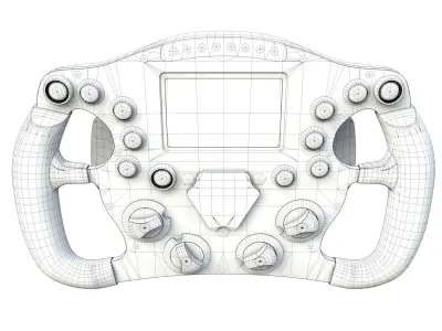 Oreca Steering Wheel Low-poly 3D model