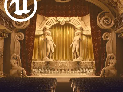 Symphony Hall Low polygon set 3D Model Collection