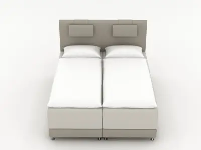 Single Bed x 2 3D model