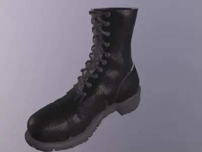 MILITARY BOOTS PBR Low-poly 3D model