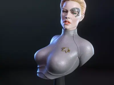 Seven of Nine bust Free 3D print model
