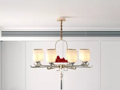 Chinese Lamp Light Pendant Luxury 3D model