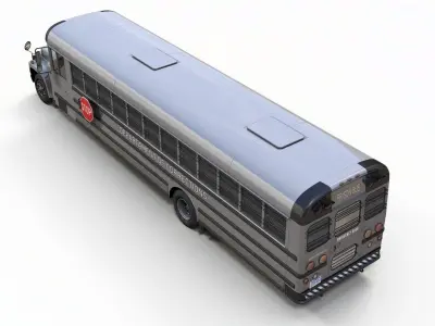Prison Transport Bus Low-poly 3D model