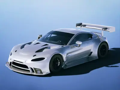 Aston Martin Vantage GT3 2019 Low-poly 3D model